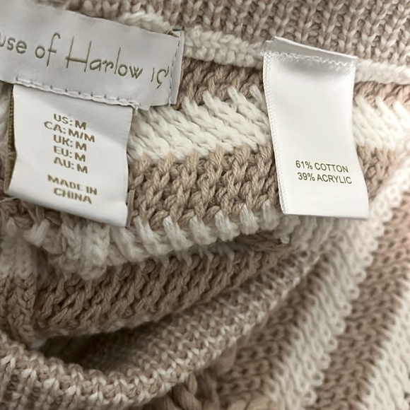House of Harlow 1960 open knit Tan sweater short set. Monrow design style. Med - Picture 10 of 10